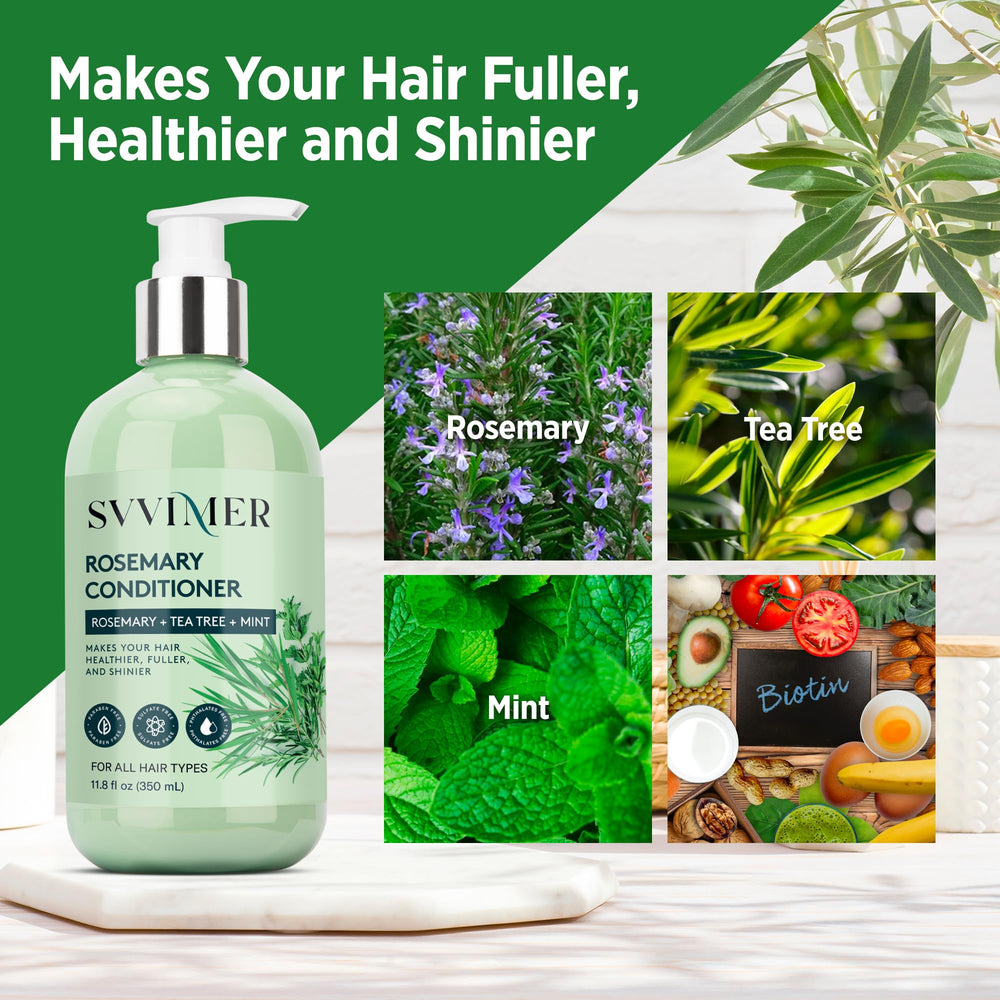 Svvimer rosemary conditioner rinsing hair demonstrates easy scalp cleansing and detangling.
