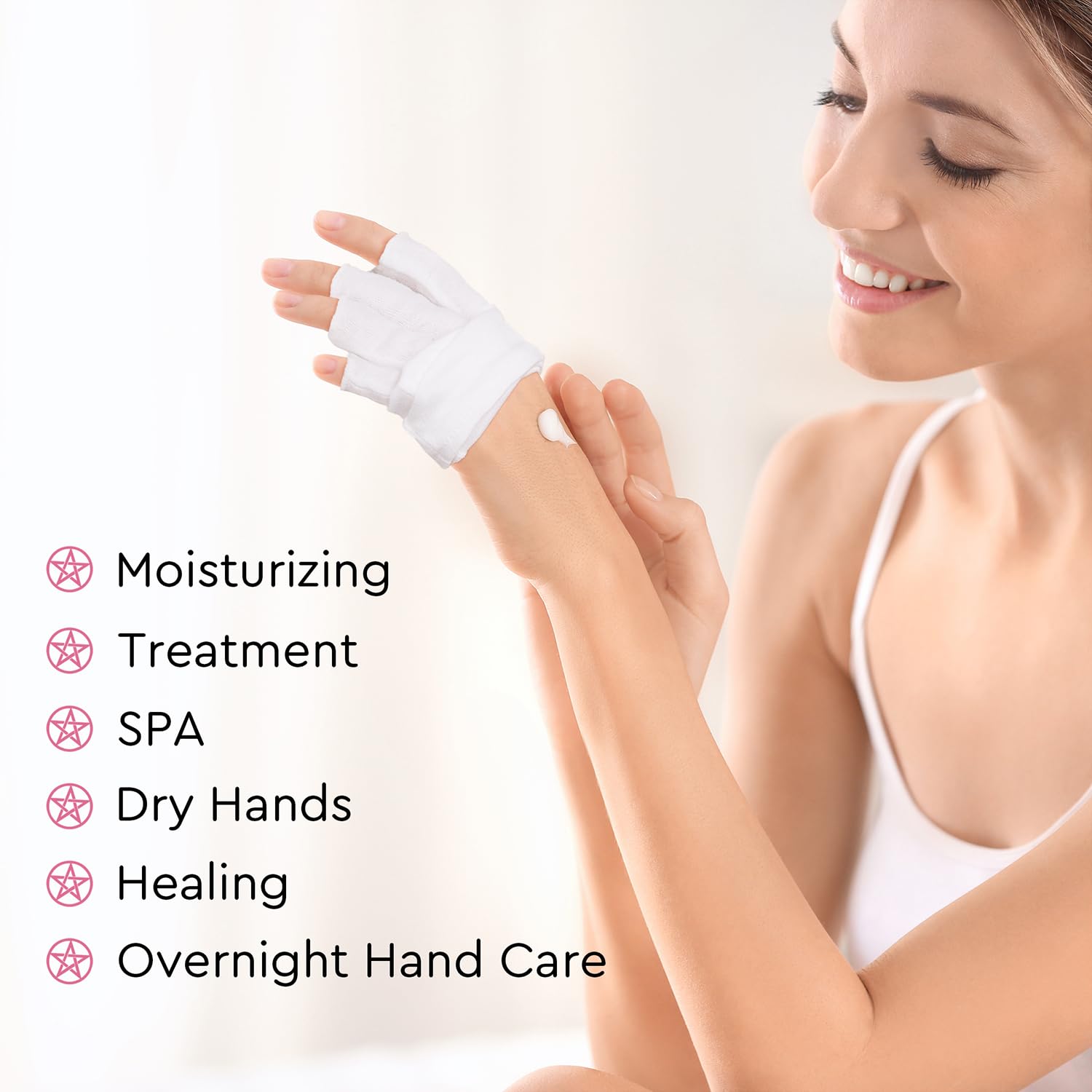 SWAKER white cotton gloves pack four on display for daily use.