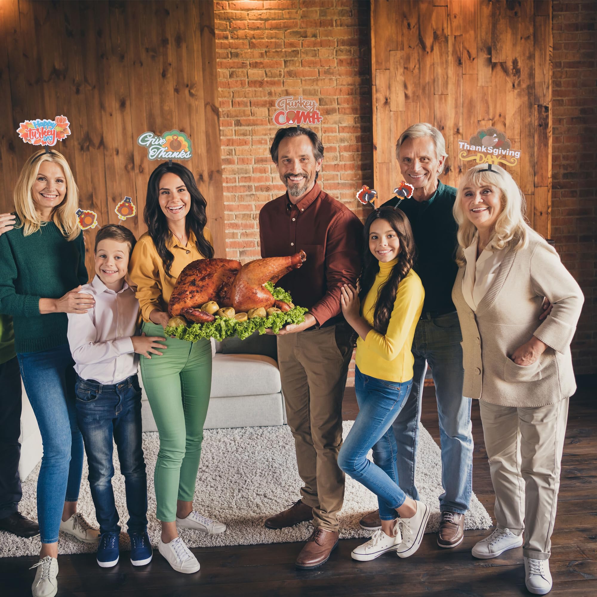Swakuta colorful turkey design headband ideal for holiday celebrations