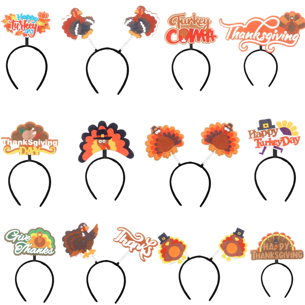 Swakuta Thanksgiving headbands 12 pieces ready for party photos and group fun