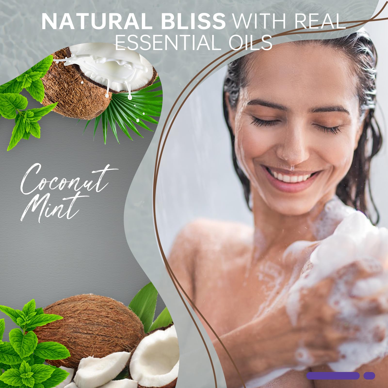 SWCANDY coconut-mint steamers close-up highlighting natural essential oils and mood support
