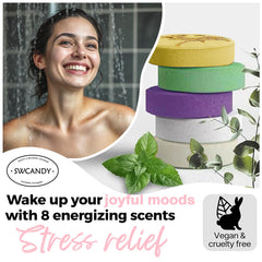 SWCANDY Shower Steamers travel pack showcases compact tin for on-the-go relaxation