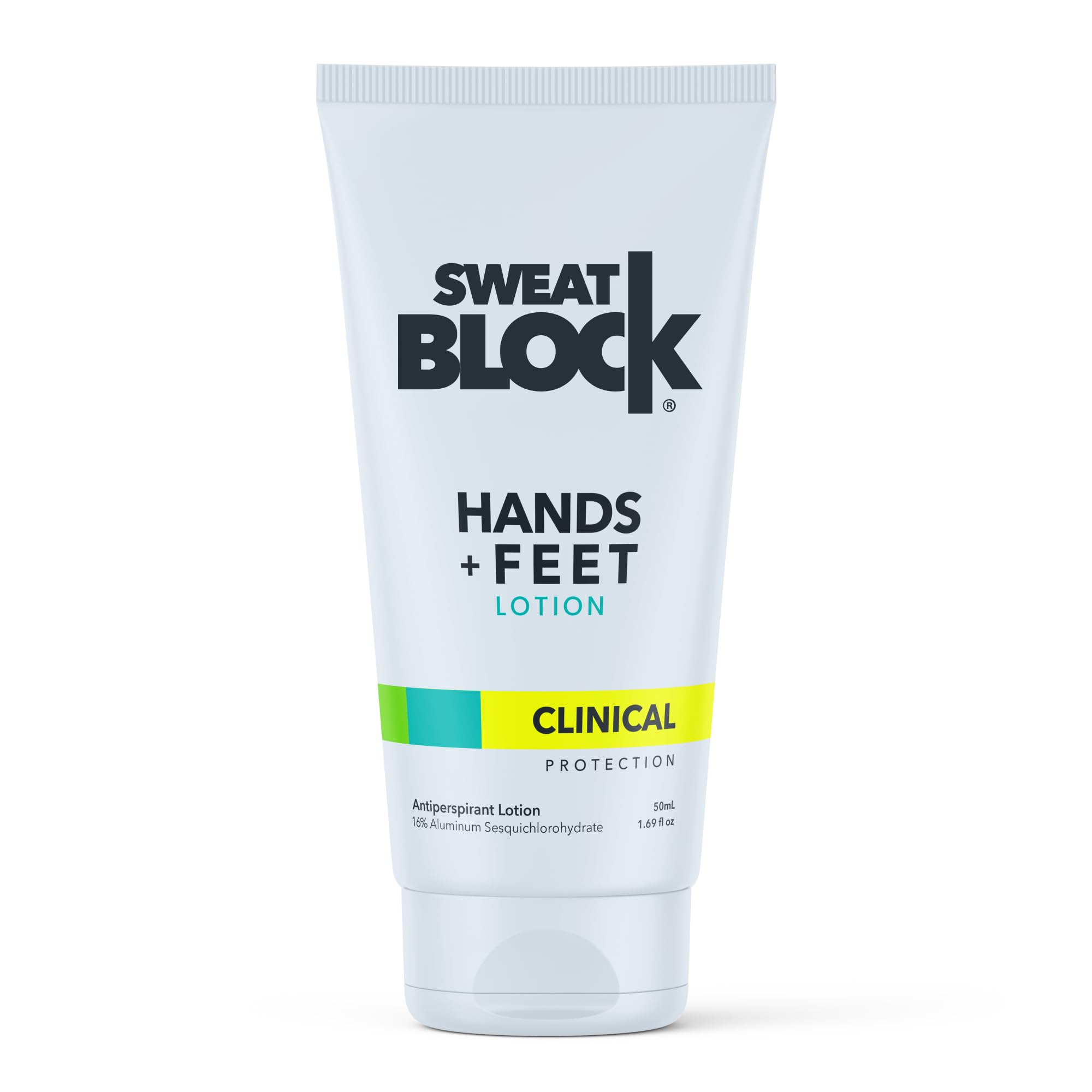 SweatBlock hands lotion applies to dry palms for confident handshakes.