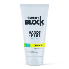 SweatBlock hands lotion applies to dry palms for confident handshakes.