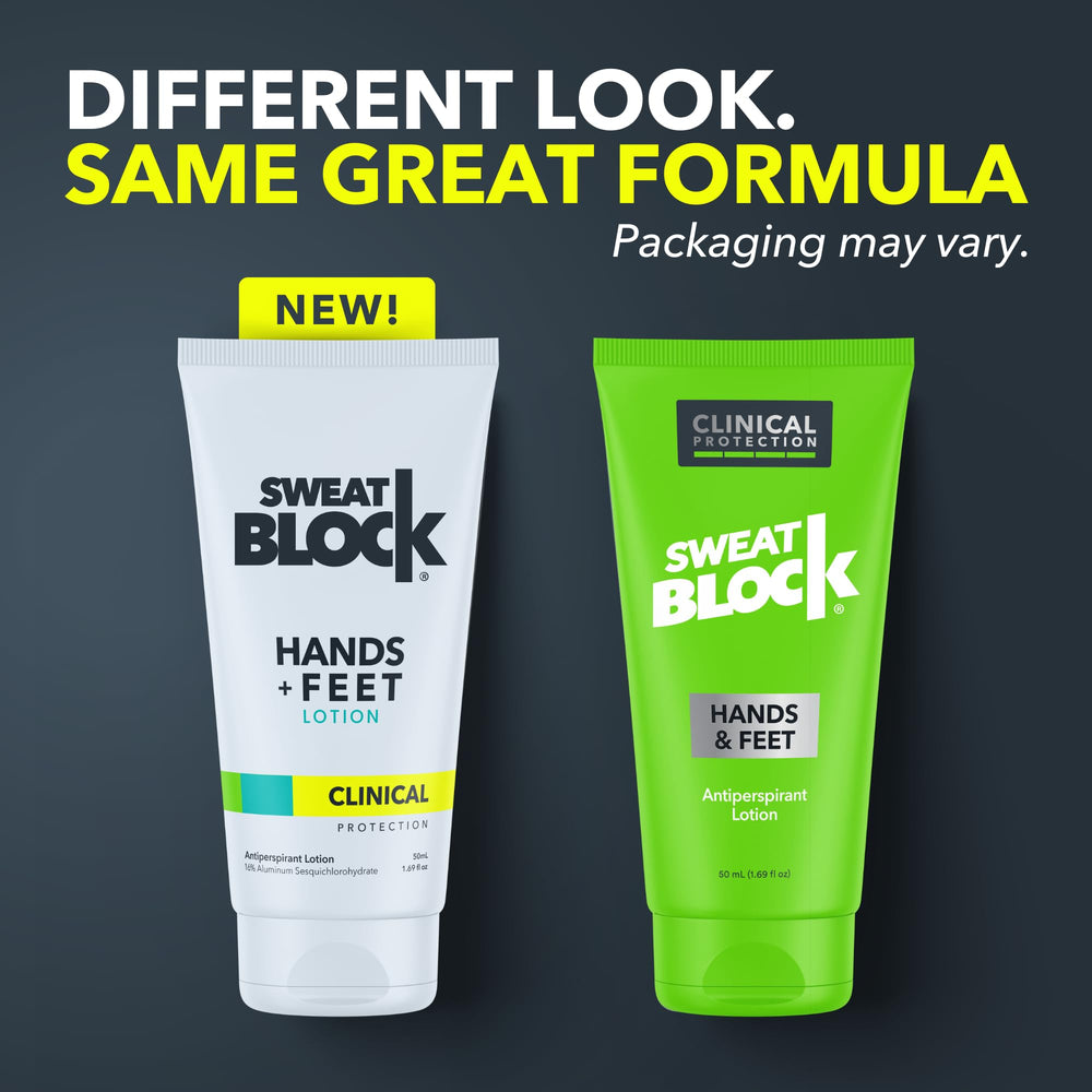 SweatBlock fast-drying formula minimizes downtime after application.