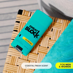 SweatBlock morning use underarm protection for workouts and daily activities.