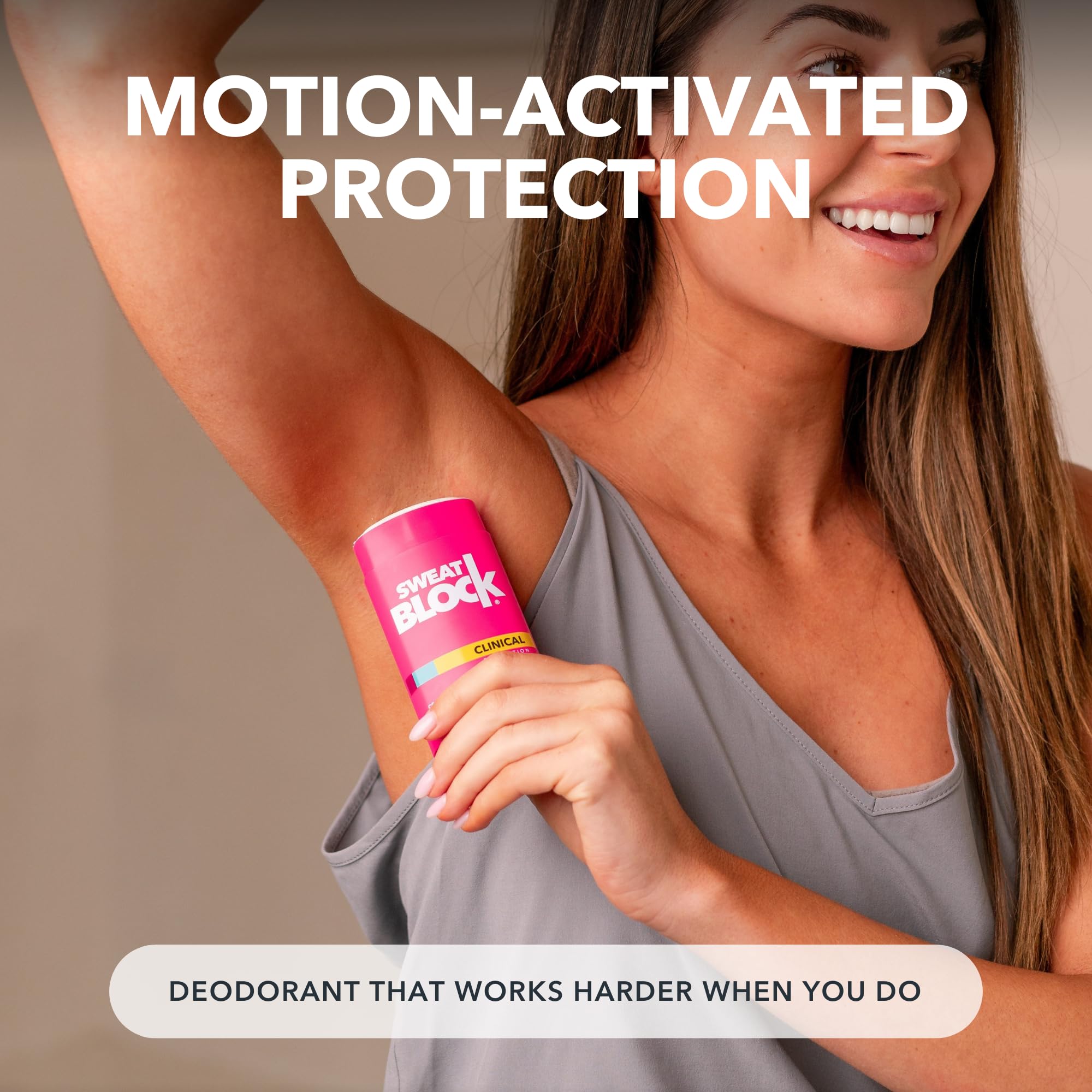 SweatBlock odor-control glide, smooth daily application.