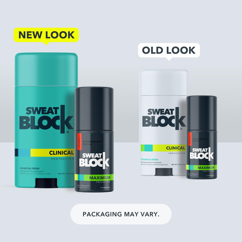 SweatBlock paraben-free formula emphasizes skin-friendly use.