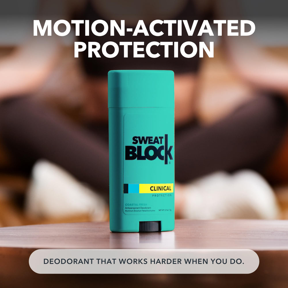 SweatBlock pH-balanced formula gentle on skin for daily comfort.