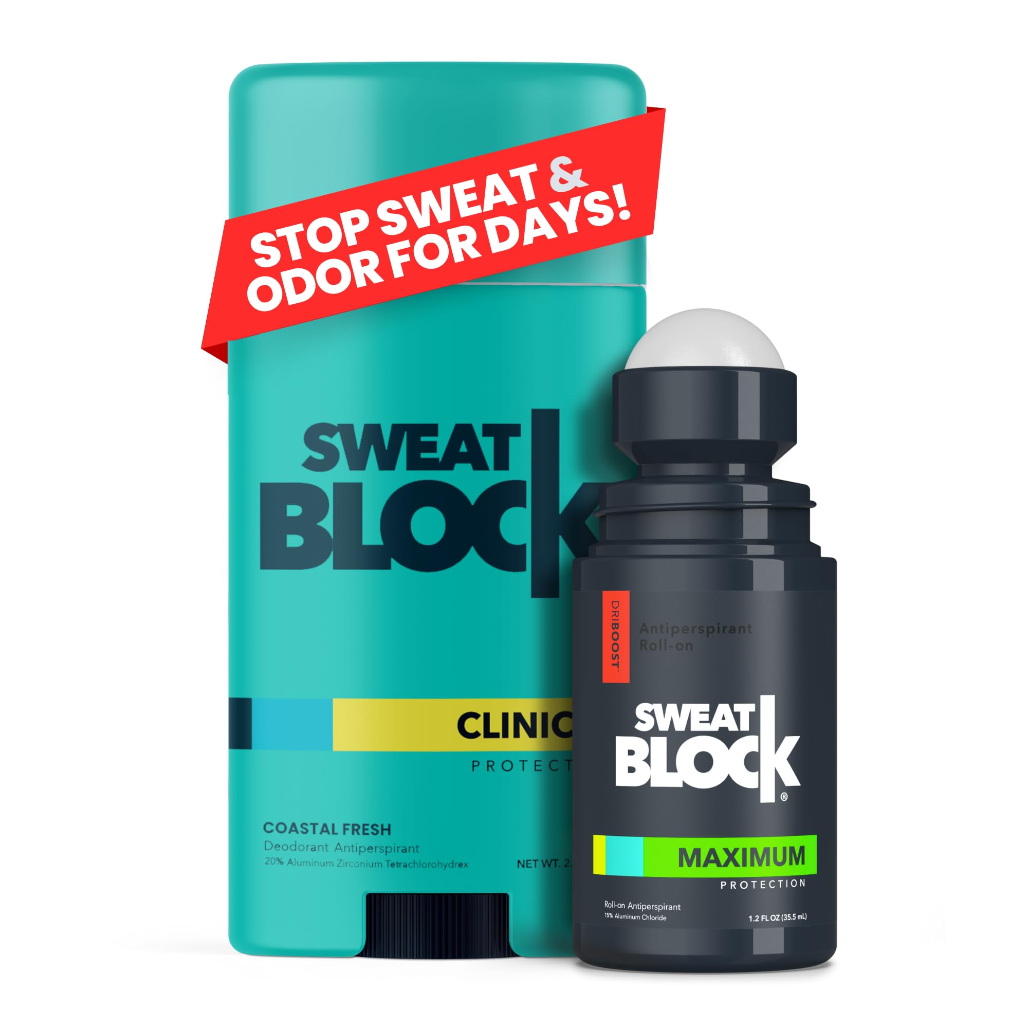 SweatBlock roll-on night application shows long-lasting sweat defense after bedtime use.