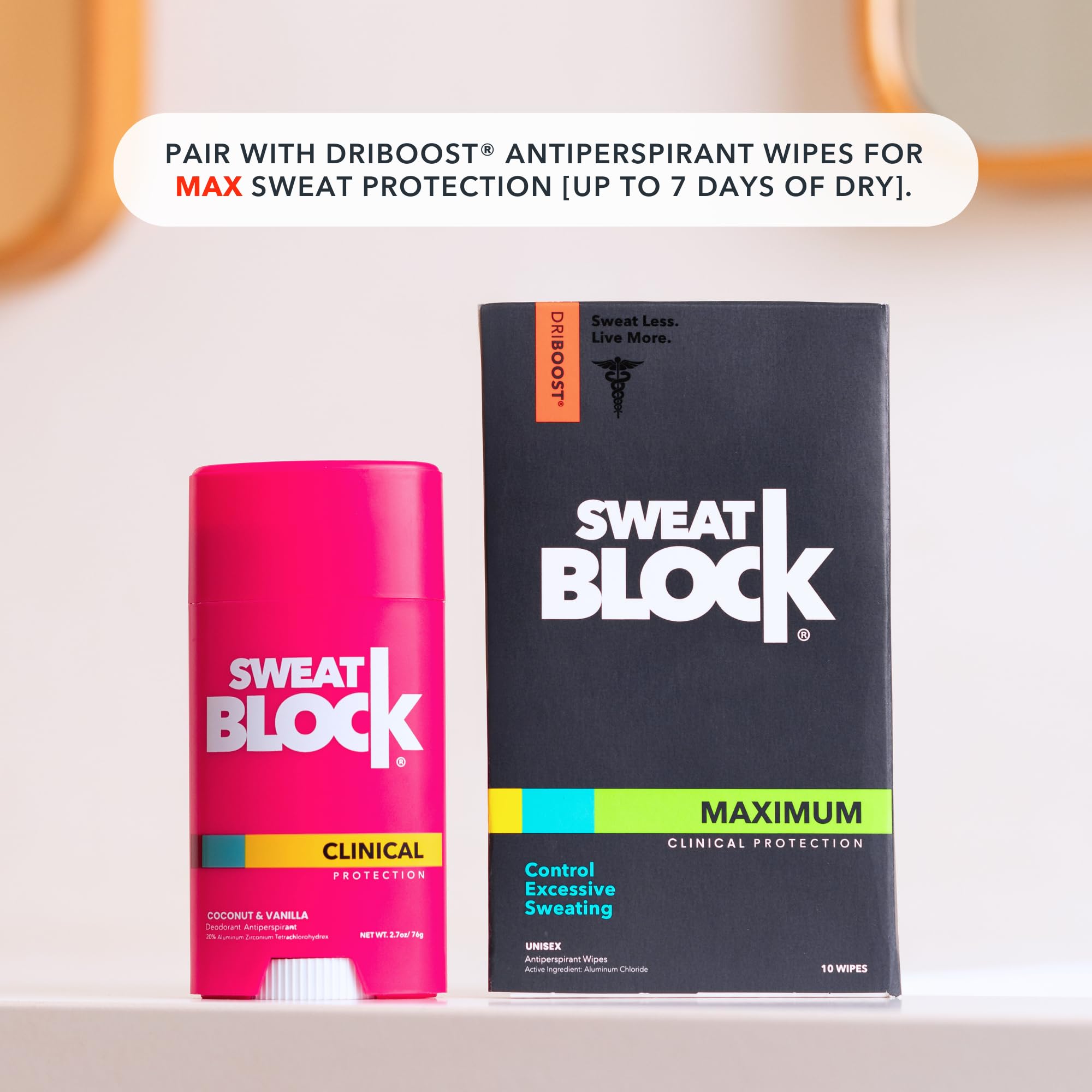 SweatBlock scented-deodorant skin-balance, fragrance plus skin-friendly protection.