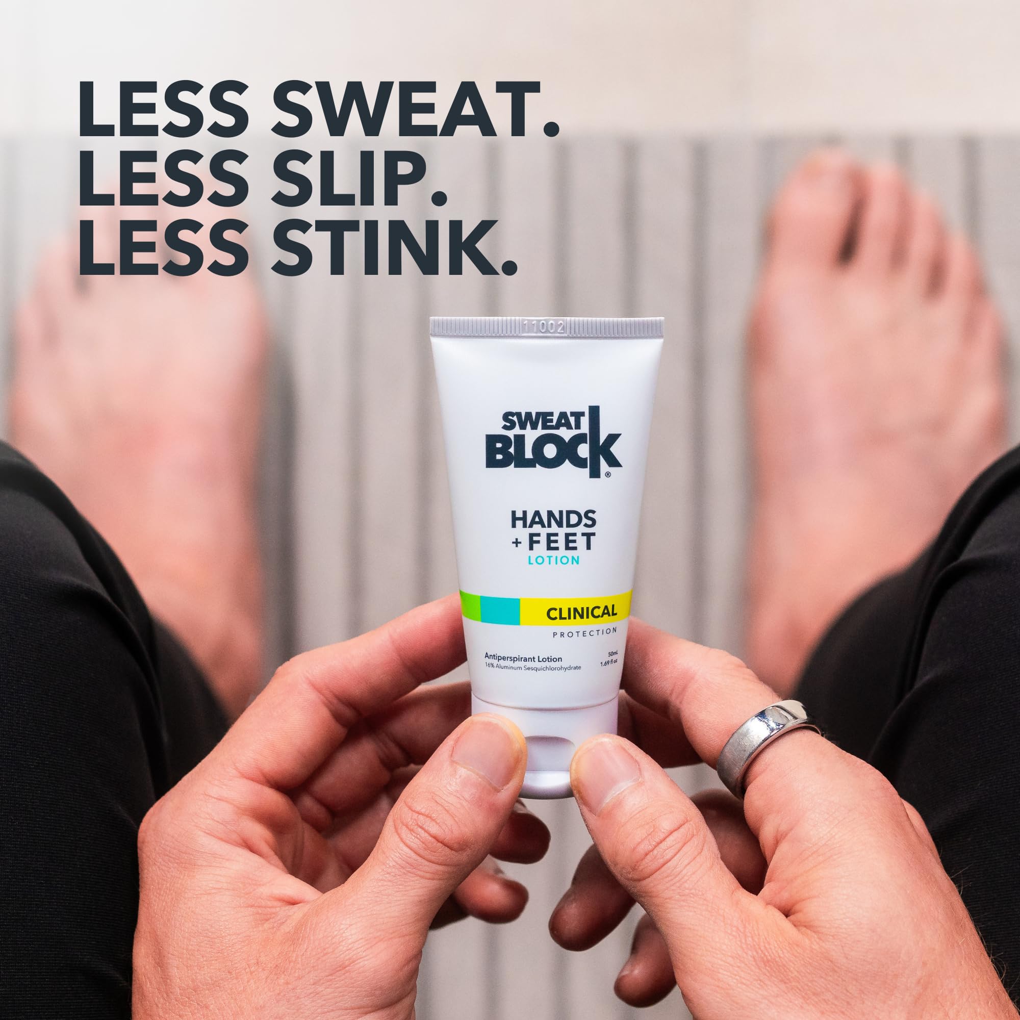 SweatBlock made-in-USA formula emphasizes clean, safe skincare.