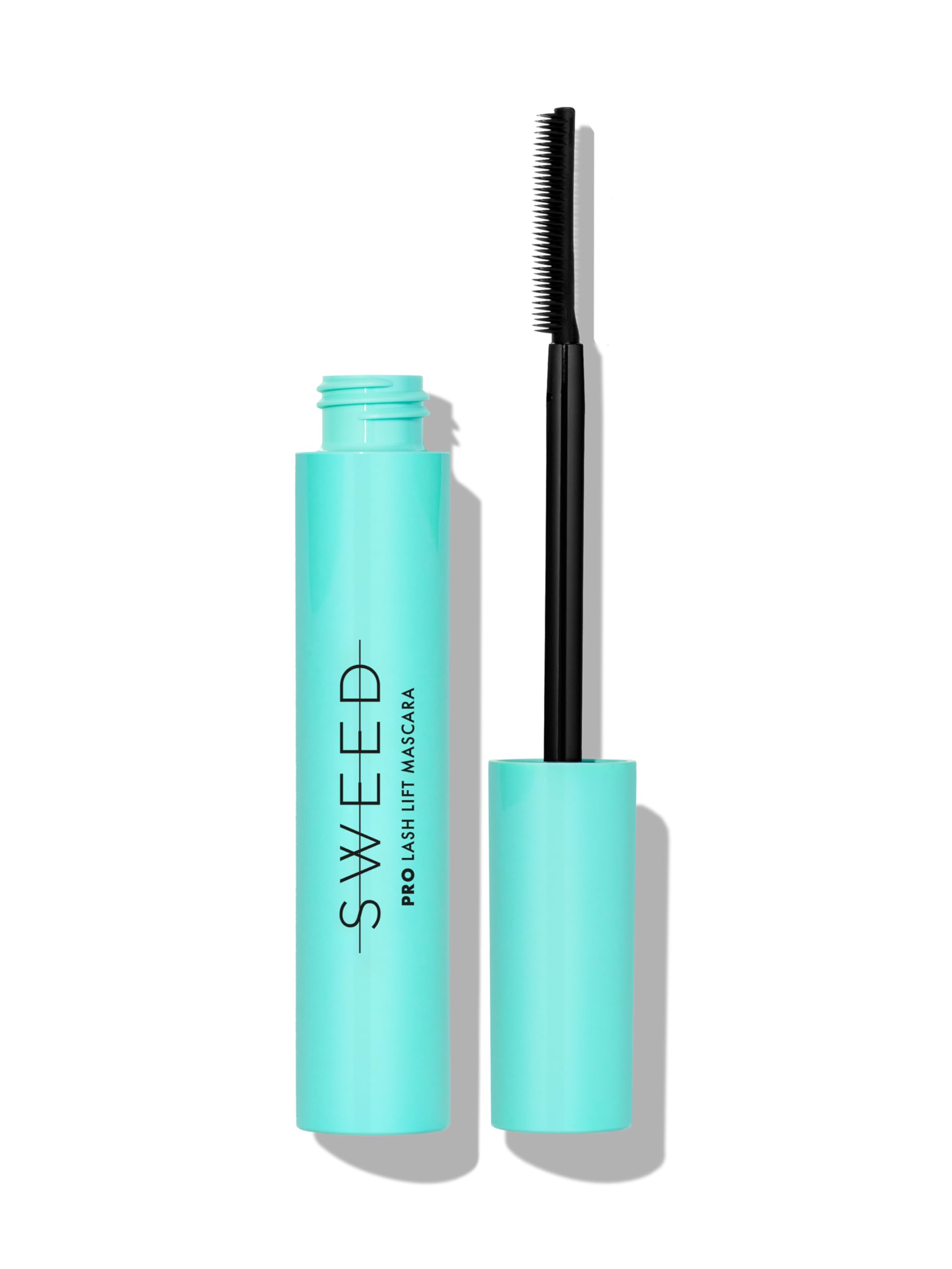 SWEED lash lift mascara wand close-up showing precise lift and length