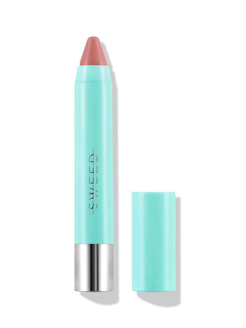 Sweed Le Lipstick nude pink tube for easy, on-the-go color.