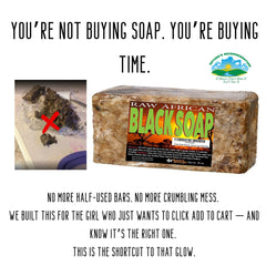 Sweet Sunnah Black Seed ingredients closeup features shea butter and emollients.