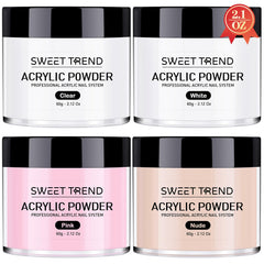 Sweet Trend acrylic nail powder clear 60g for smooth, strong extensions