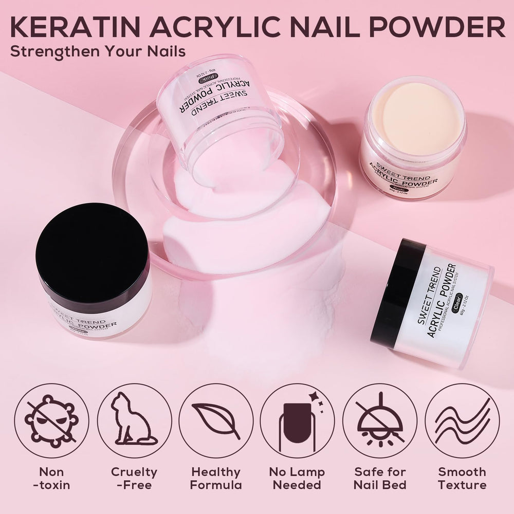 Sweet Trend acrylic nail powder white 60g for natural-looking nails and French tips