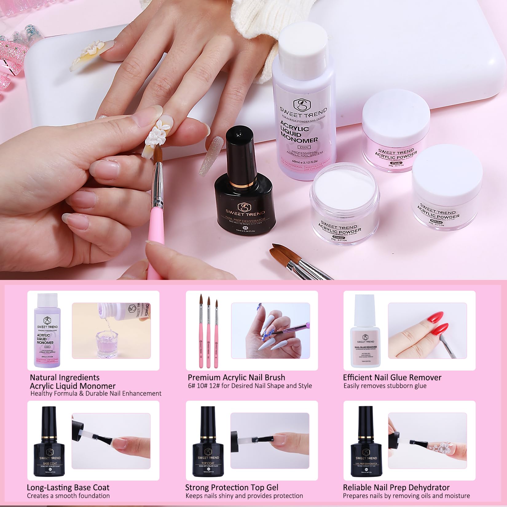 Sweet Trend dual nail forms for clean extensions and easy removal.