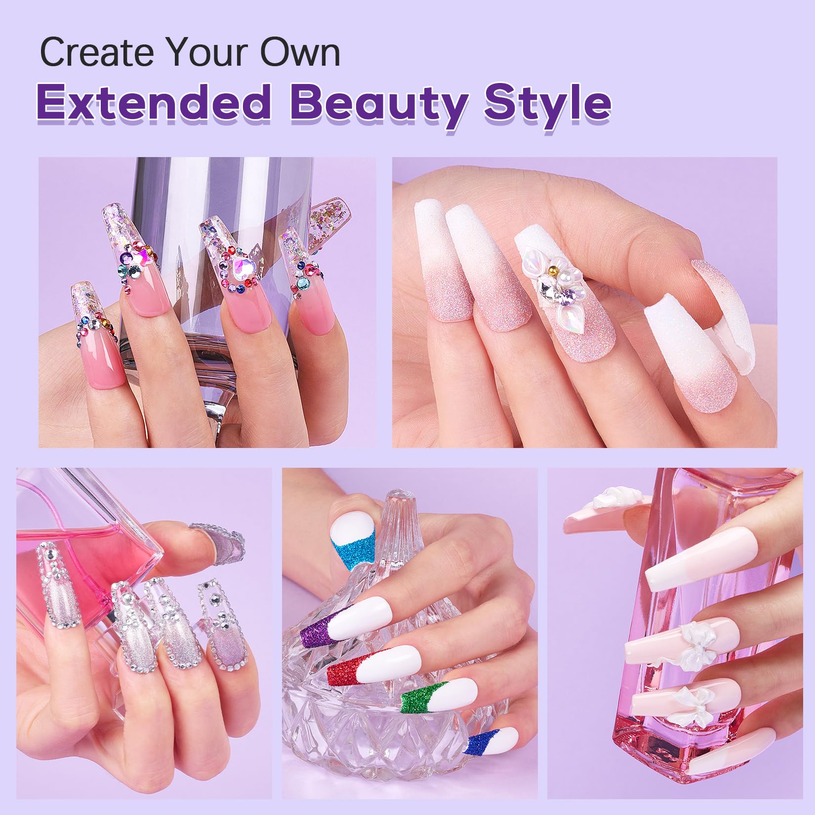 Sweet Trend glitter powder set for decorative nail art