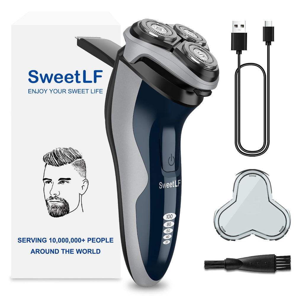 SweetLF electric razor blue front view for daily grooming