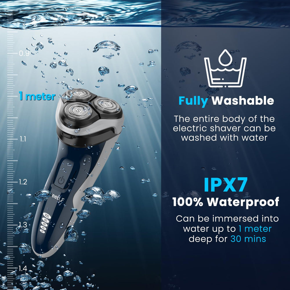 SweetLF blue razor IPX7 waterproof for wet or dry grooming