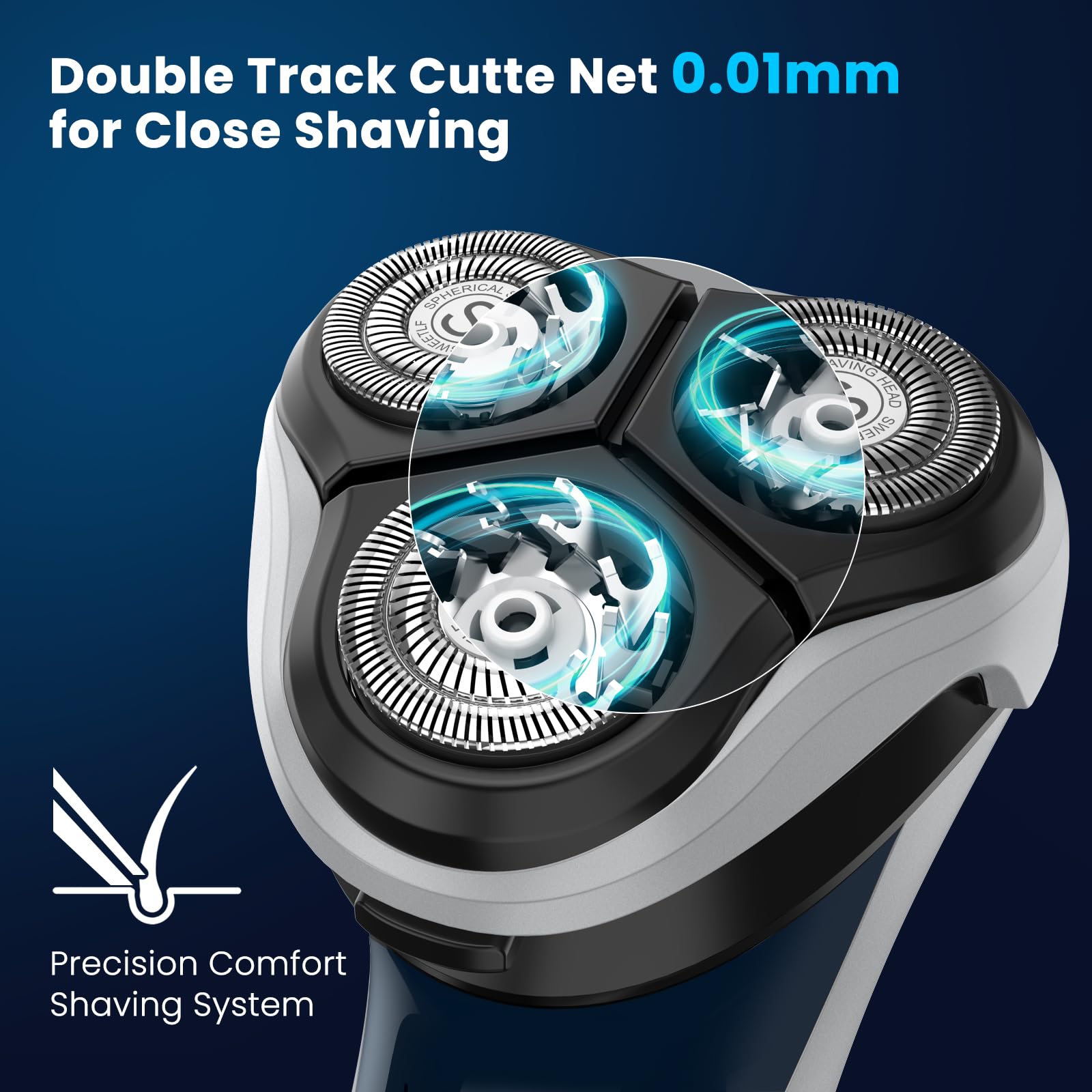 SweetLF blue razor in shower demonstrates versatile wet-dry use