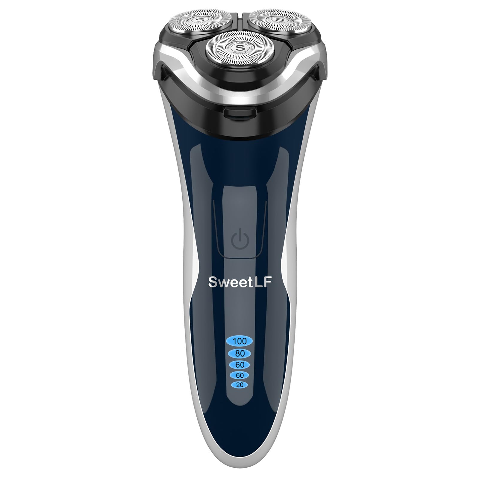 SweetLF electric razor men front view in navy blue for quick, precise daily shaving.
