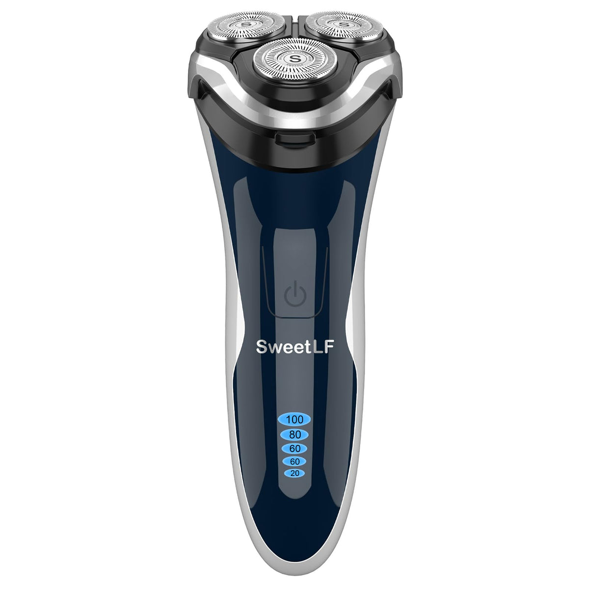 SweetLF electric razor men front view in navy blue for quick, precise daily shaving.