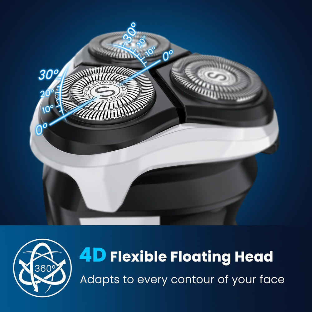 SweetLF Cordless 3D Rotary Electric Razor – Wet & Dry, Pop-up Trimmer ...