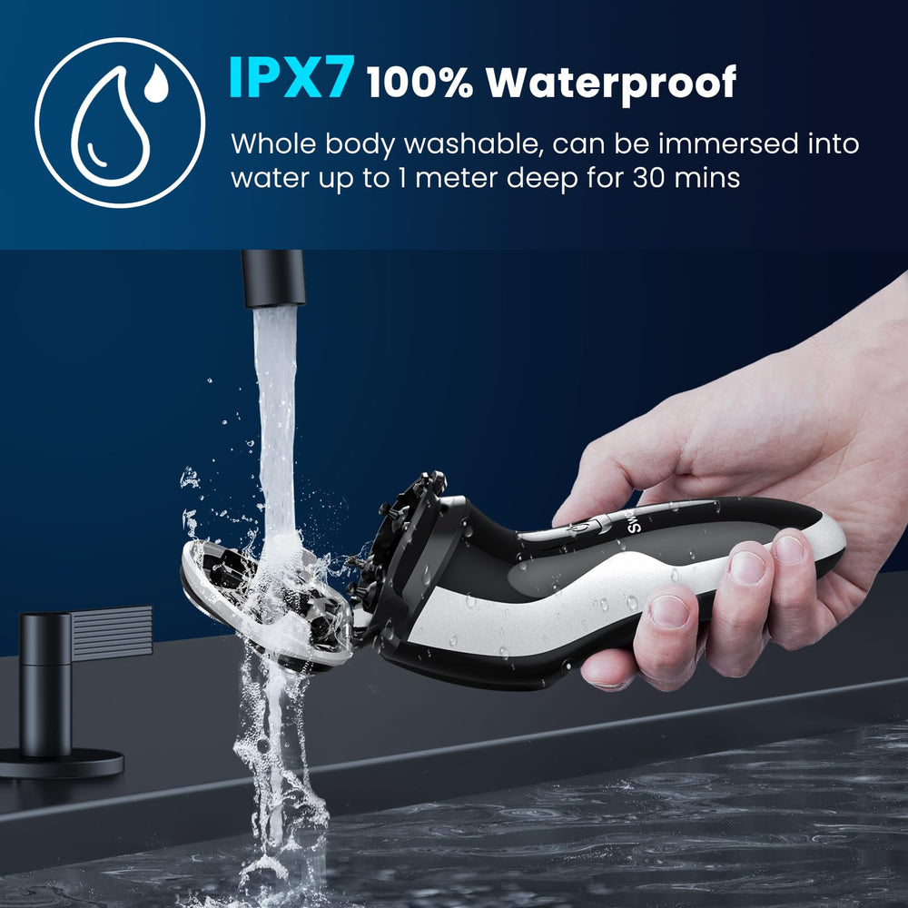 SweetLF Cordless 3D Rotary Electric Razor – Wet & Dry, Pop-up Trimmer ...