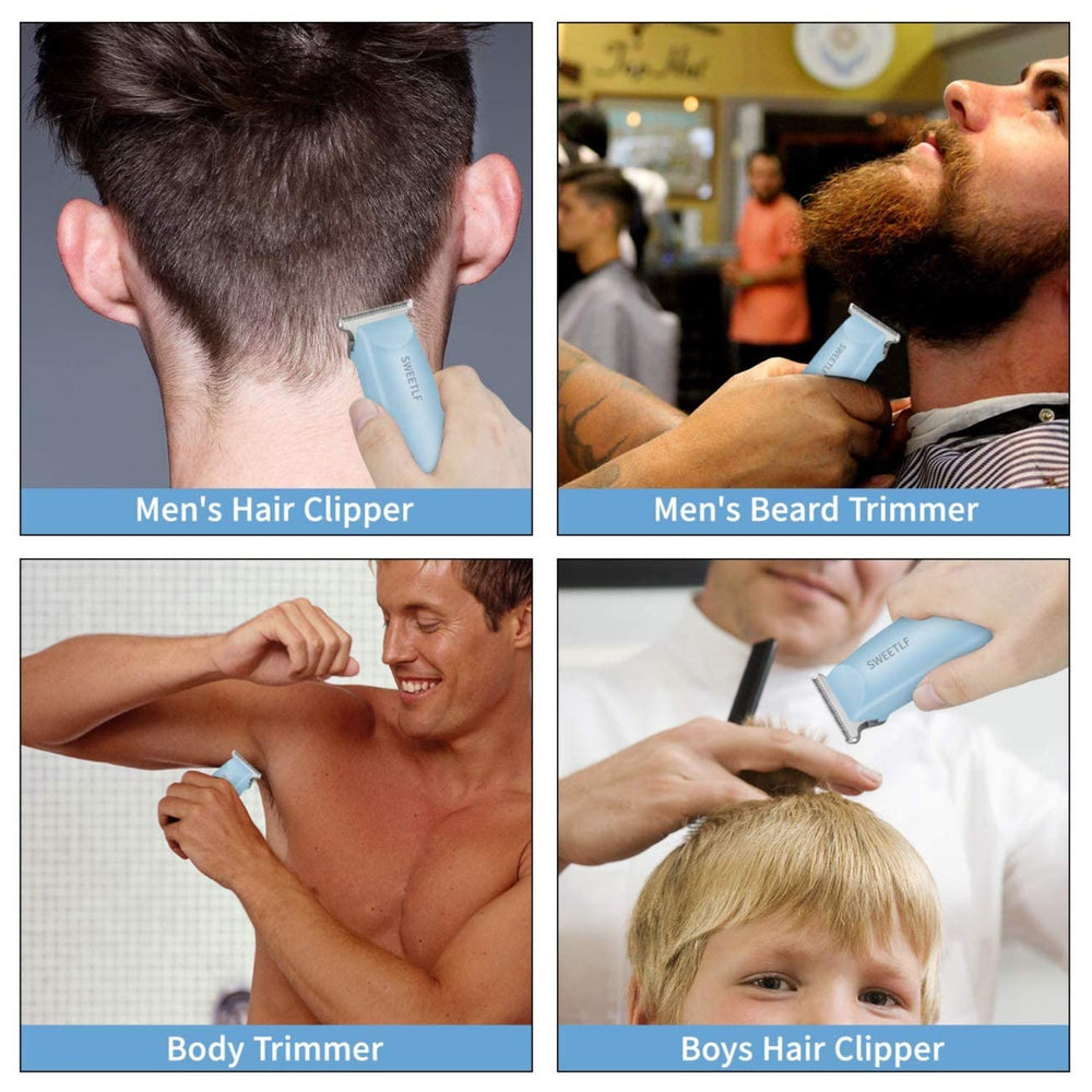SweetLF hair clippers blue durable body – comfortable grip during precise trimming.