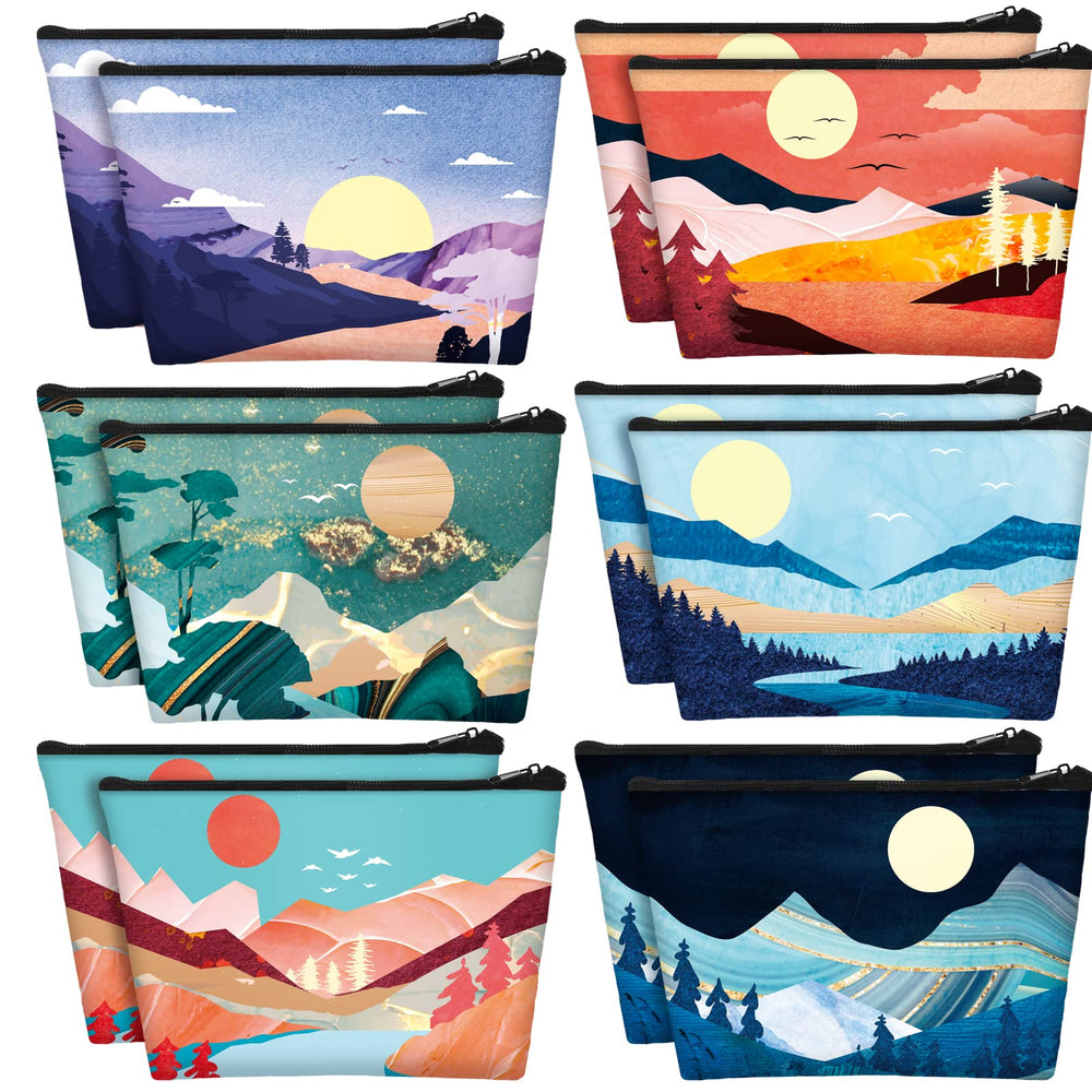 Sweetude Mountain makeup bag set packaging shows a durable, waterproof design for travel.