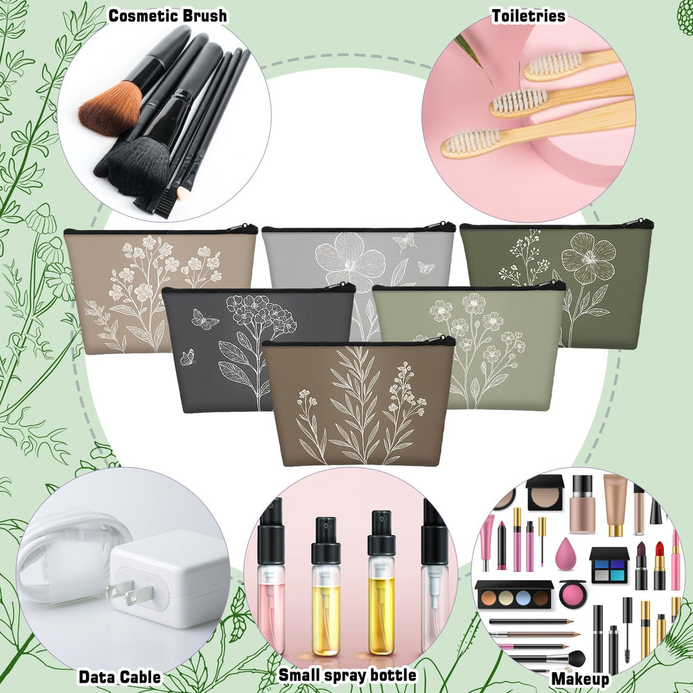 Sweetude vintage flowers makeup bag travel pouch ideal for suitcases