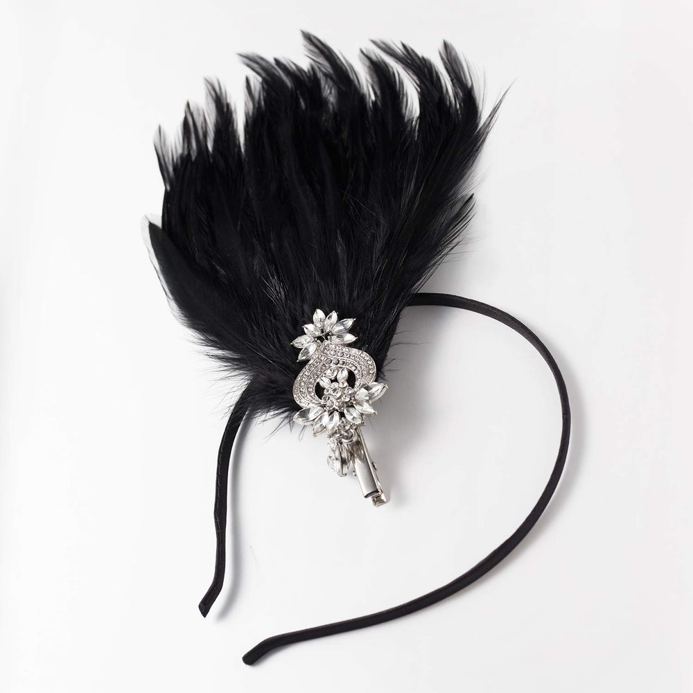 SWEETV flapper headband rhinestones add evening sparkle