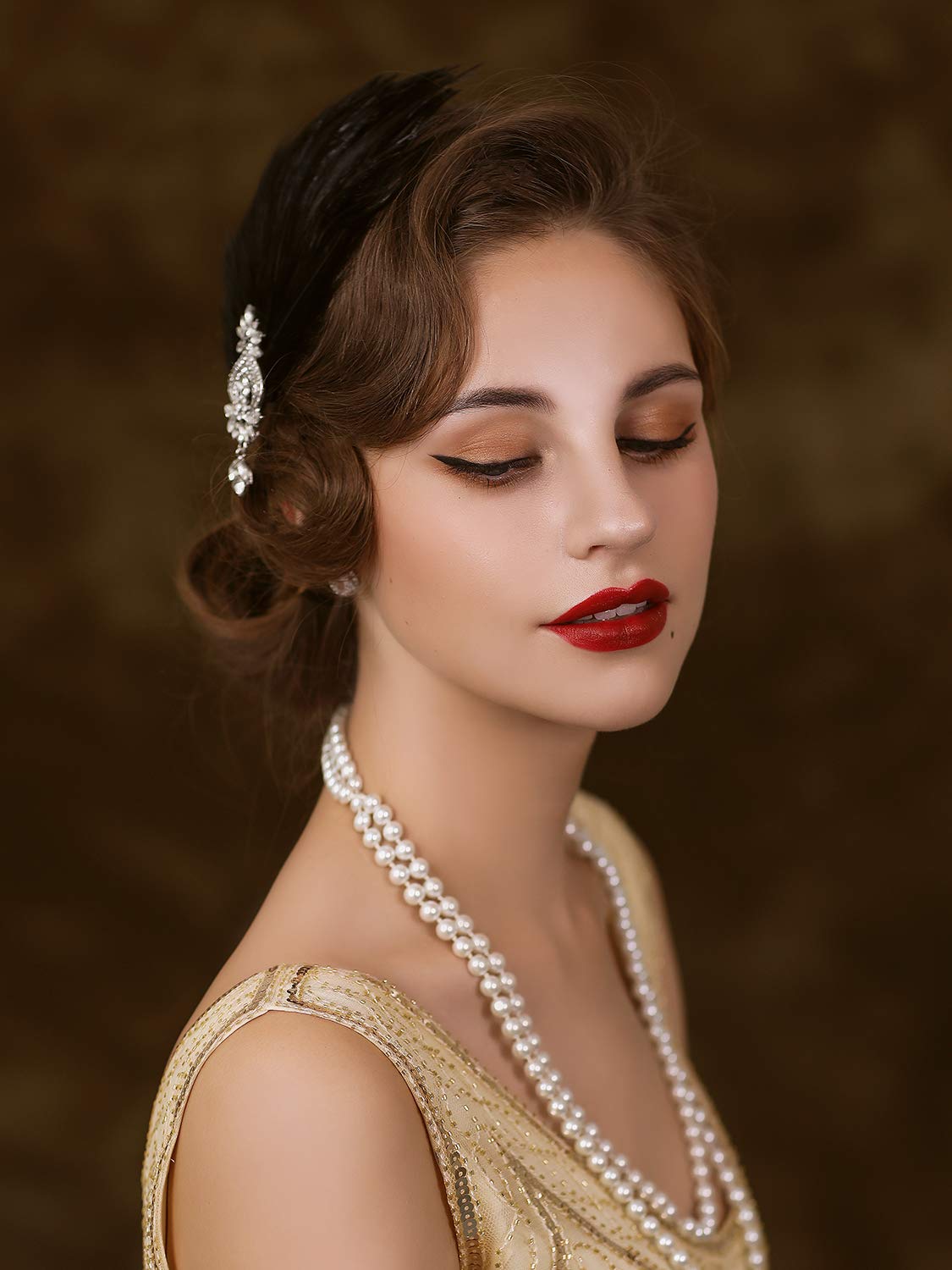 SWEETV great Gatsby party accessory elevates vintage outfits