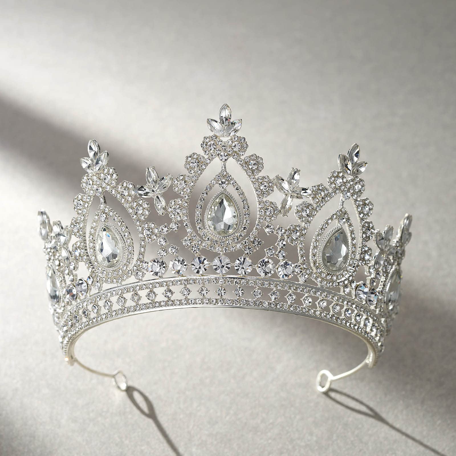 SWEETV tiara pin loops included to keep the headpiece in place.