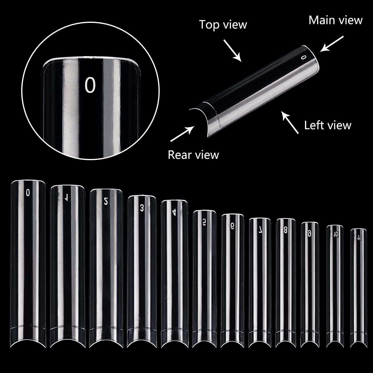 SWETIDY 360pcs nail tips 12 sizes—durable ABS for long-lasting extensions.