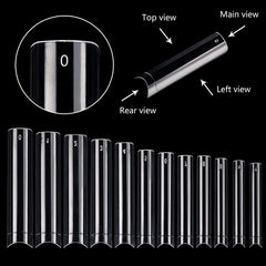 SWETIDY 360pcs nail tips 12 sizes—durable ABS for long-lasting extensions.