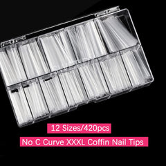 SWETIDY 420pcs coffin nails grid-packed for precise sizing