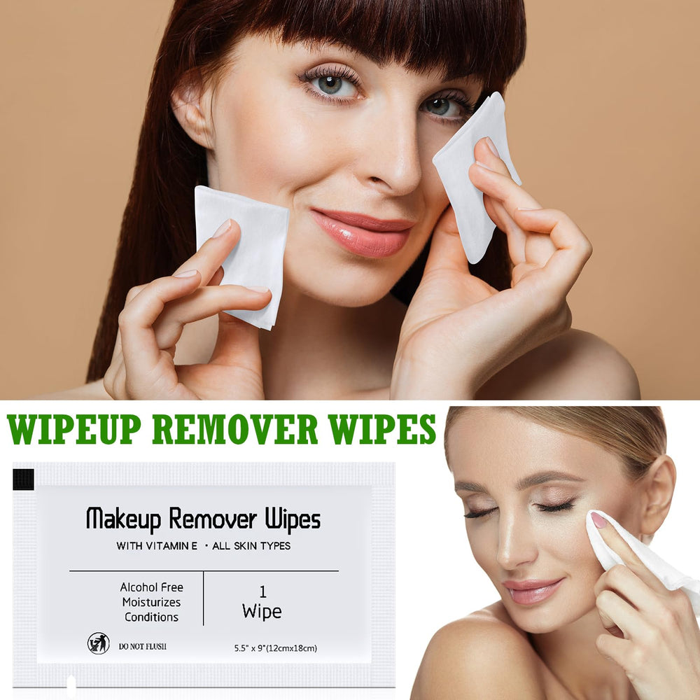 Swiffen face wipes remove oil and makeup; convenient for home or salon use