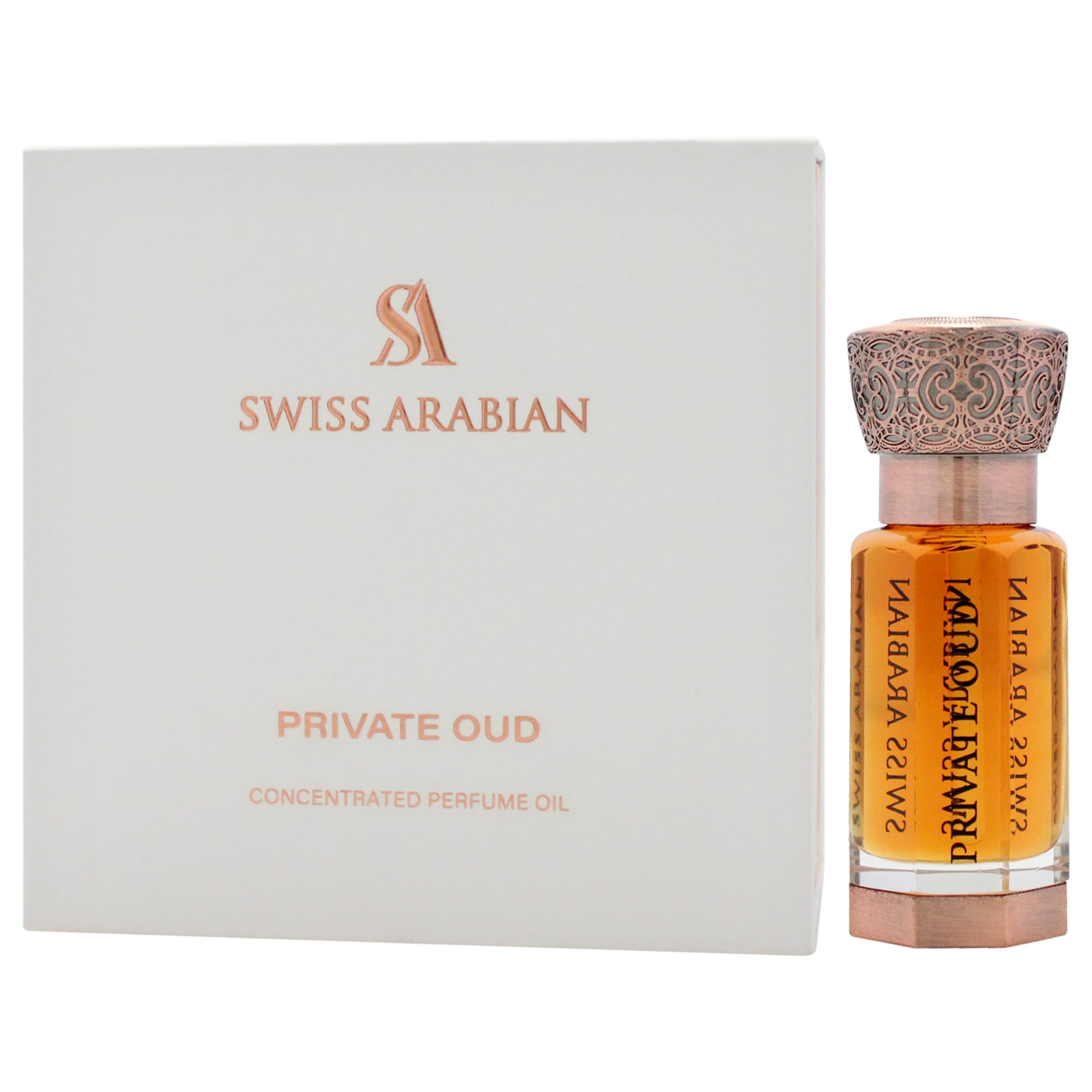 Swiss Arabian Private Oud plum note hints at fruity top tones for a vibrant opening.