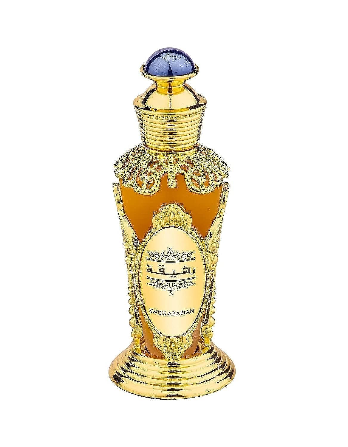 Swiss Arabian Rasheeqa bottle-front with long-lasting fragrance for daily wear.