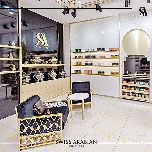 Swiss Arabian Rasheeqa handcrafted attar-style oil demonstrating traditional intensity and personal aroma projection.