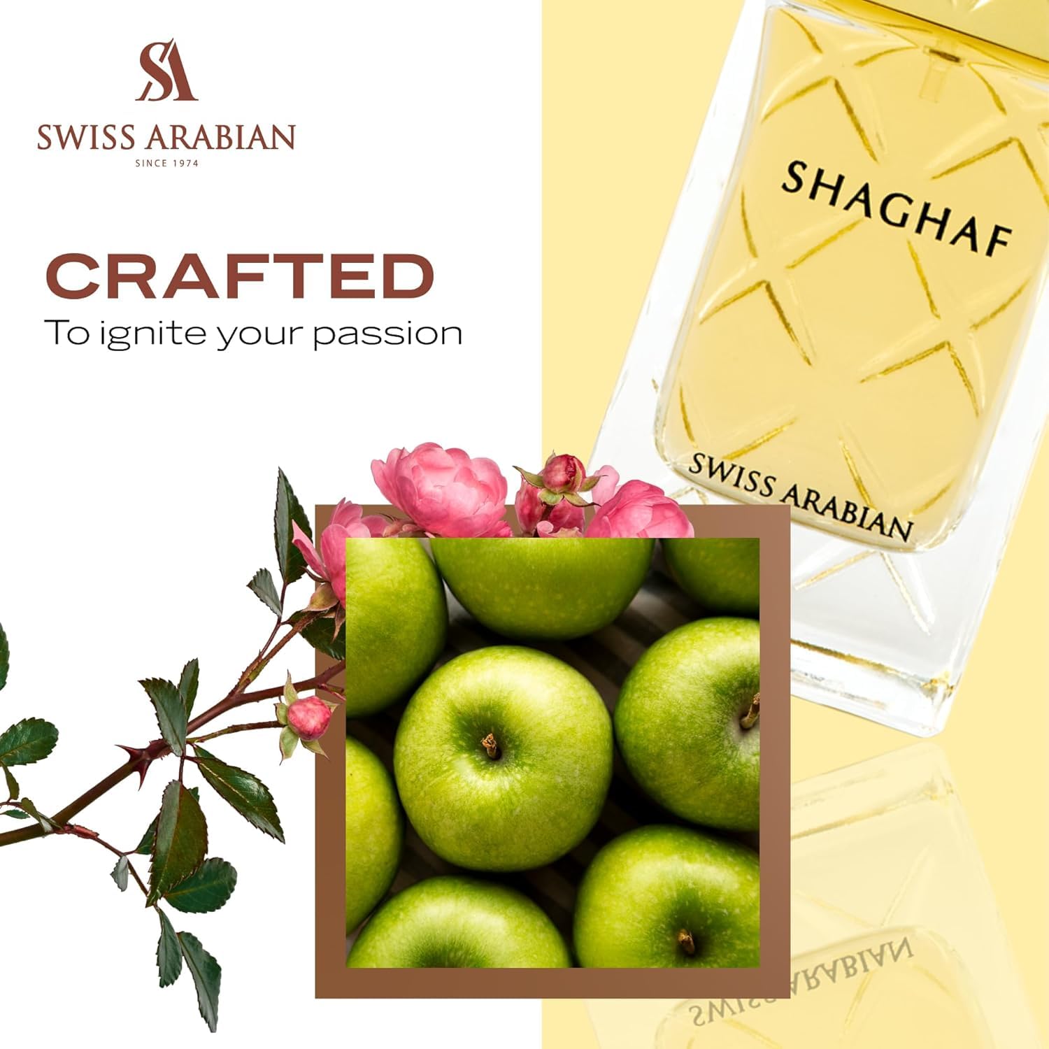 Shaghaf feminine scent diffusion visual suggesting lasting presence