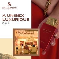 Swiss Arabian Shaghaf Oud Ahmar cedar-vanilla base with rich woods and creamy finish