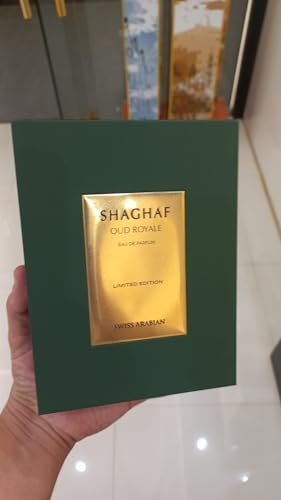 Swiss Arabian Shaghaf Oud Royale spray captures the aura for confident, all-day scent sharing.