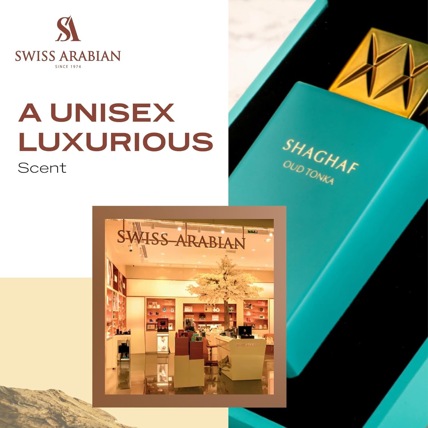 Swiss Arabian Shaghaf Oud Tonka amber-tones glow for warm mood