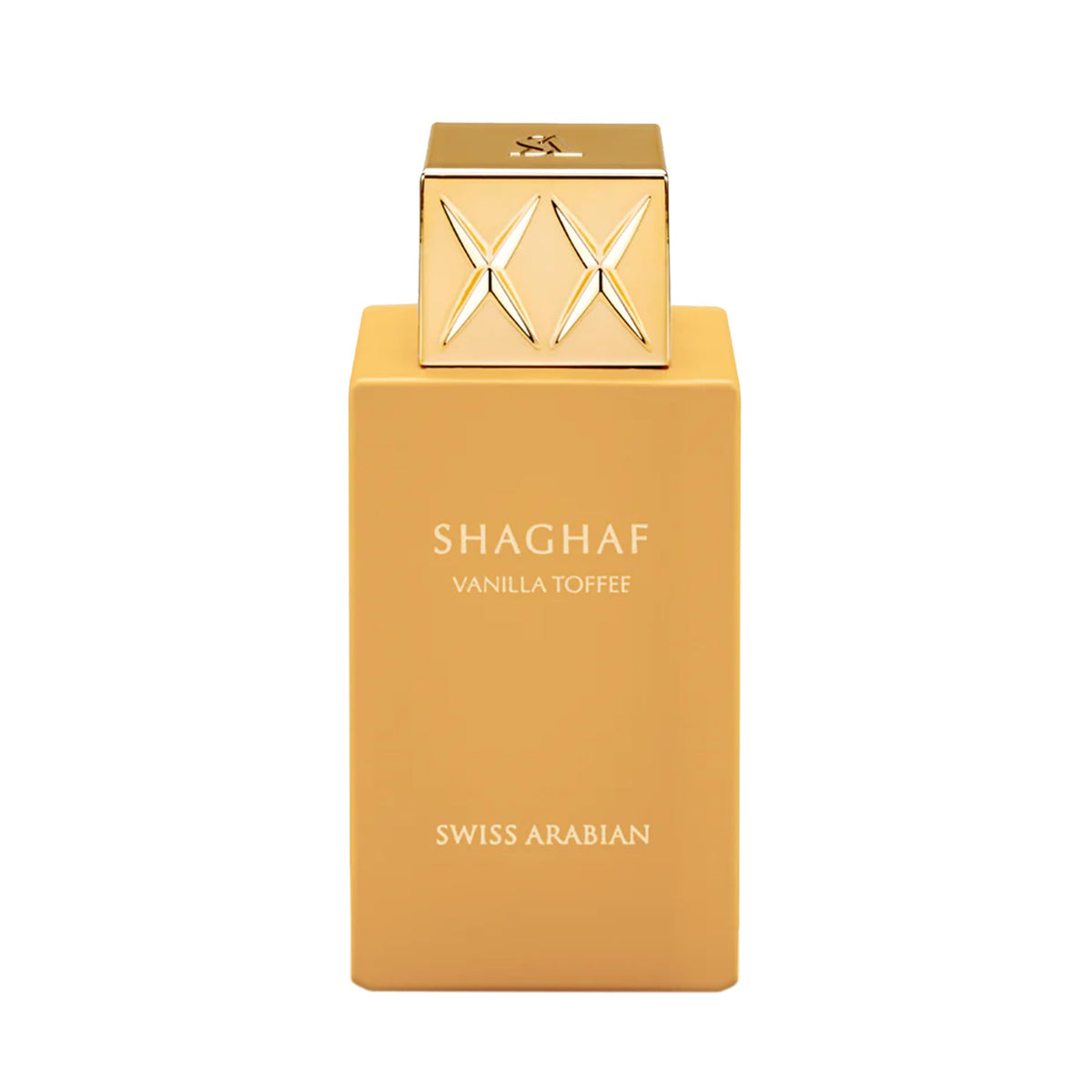 Swiss Arabian Shaghaf Vanilla Toffee bottle front, premium scent for daily sophistication.