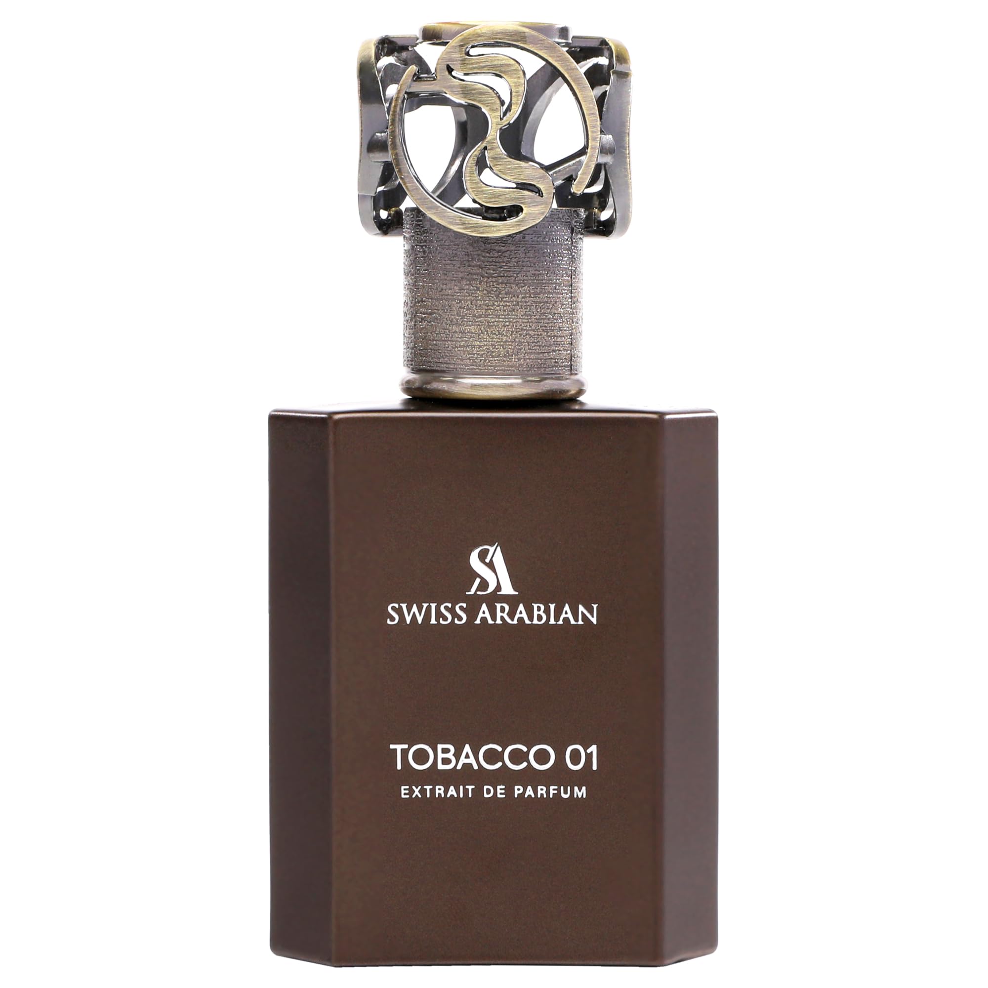 Swiss Arabian Tobacco 01 heart notes of amber, labdanum, ylang-ylang, patchouli enhance depth.