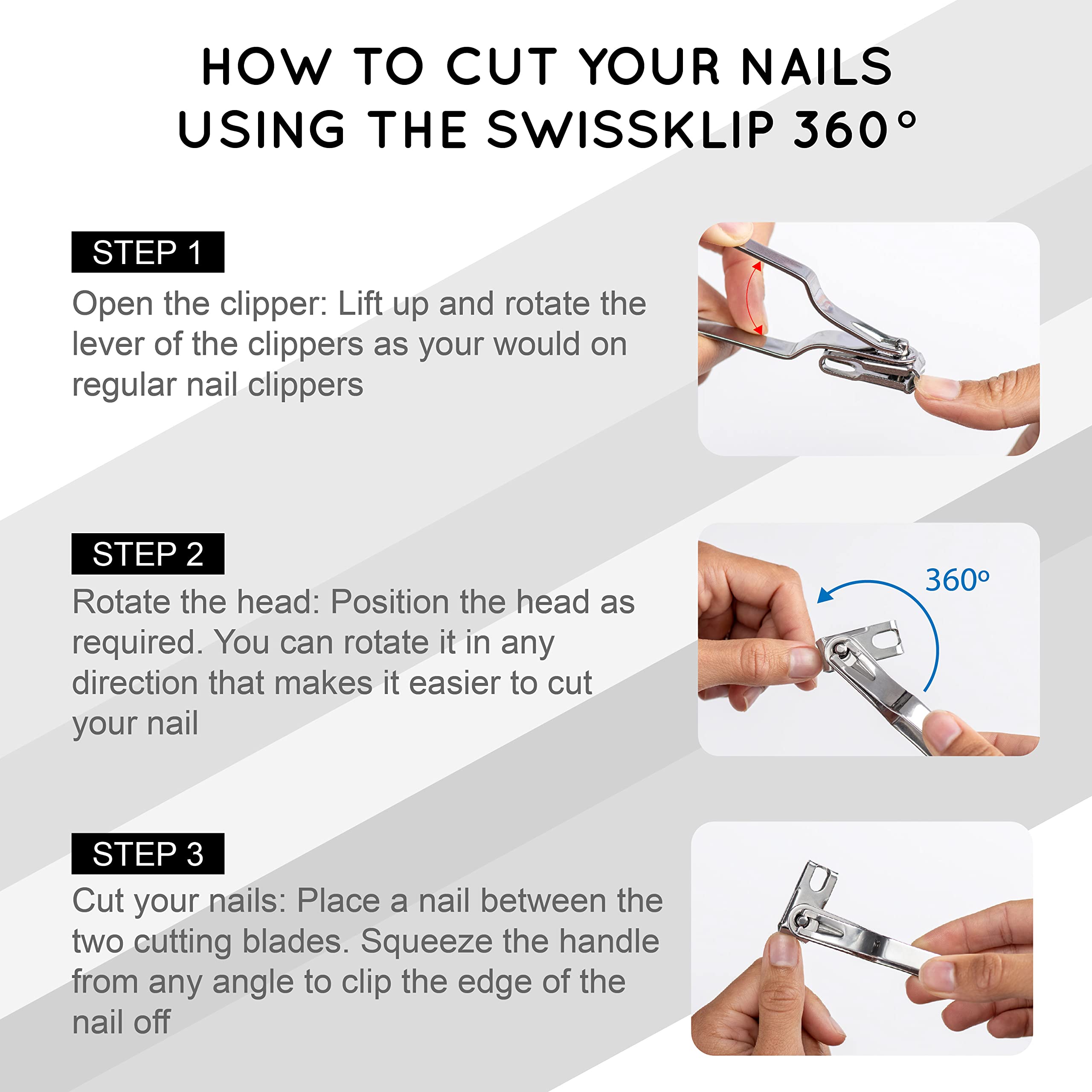 Swissker nail clippers suitable for men and women with solid performance.